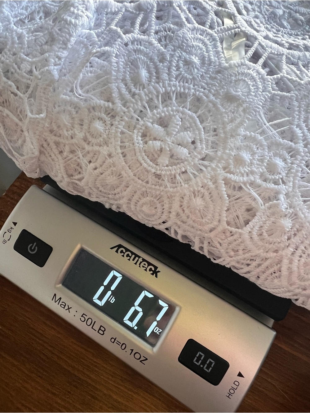 Anne Klein White Floral Crochet Lace Top Size S Boho Sheer Overlay Top Cottage - Picture 9 of 9